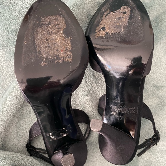 EUC Stuart Weitzman Slingback Open toe Heels. Black. Size 6.5. Beautiful shoes. - Picture 6 of 6